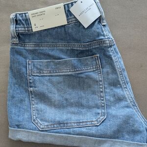 American Eagle Denim Dreamy Drape Easy Shortie Shorts